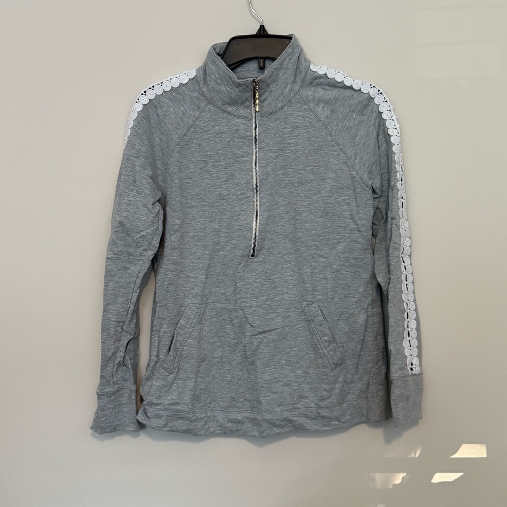 Lilly Pulitzer Gray Sweatshirt with White Accents